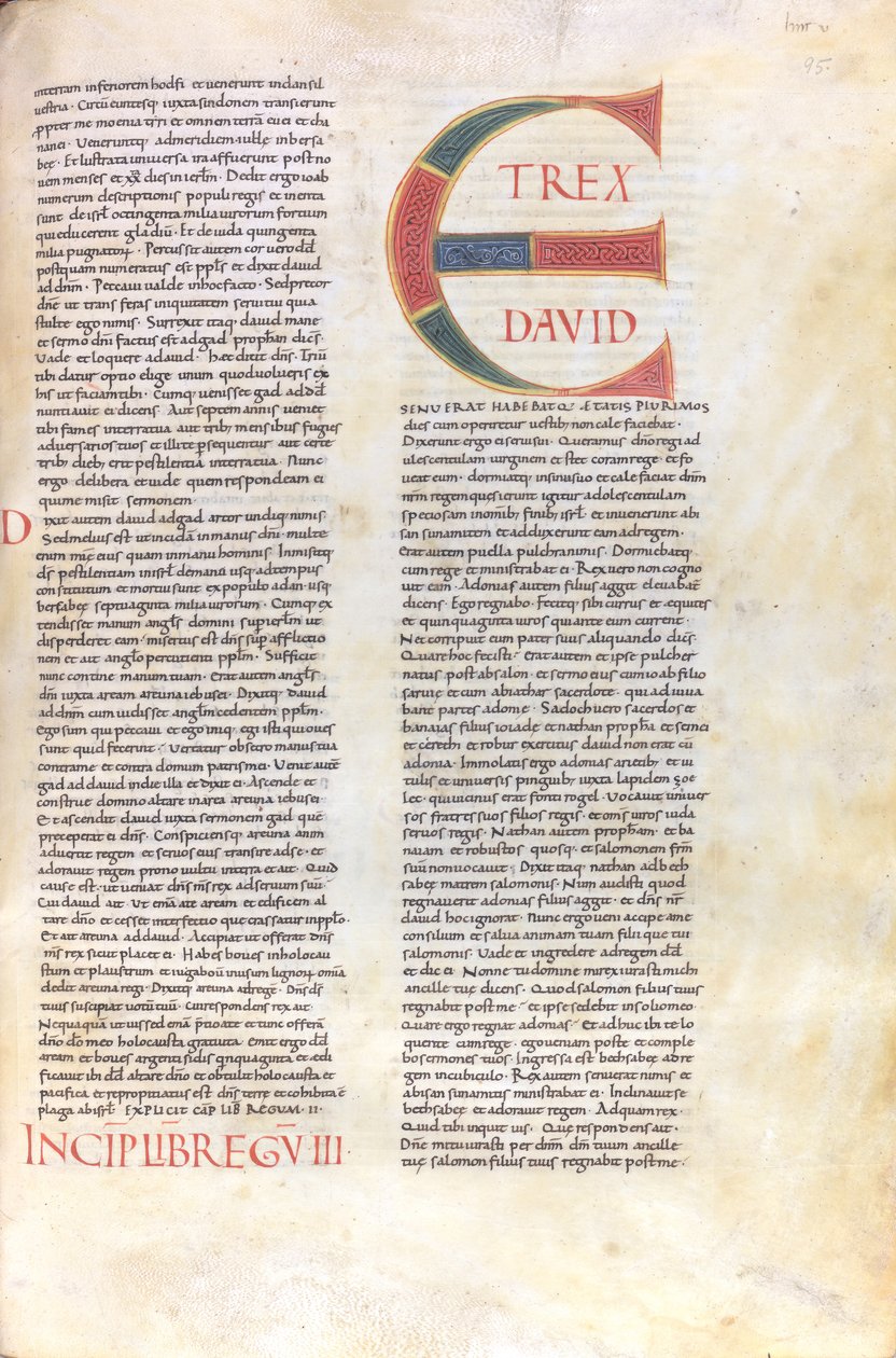 First Book of Kings. Capulet with the Name of King David and the Announcement of His Old Age by Unknown artist