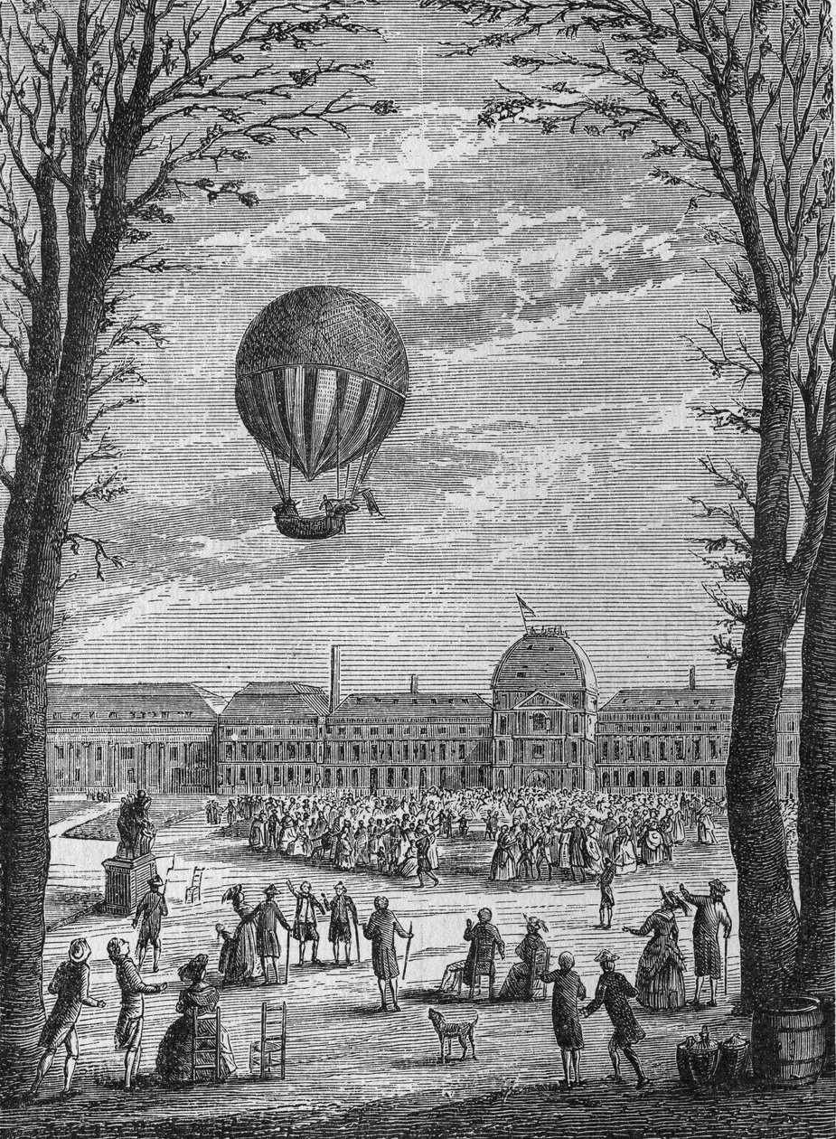 First air trip to a hydrogen gas aerostat by Charles and Robert, December 1 by Unknown artist