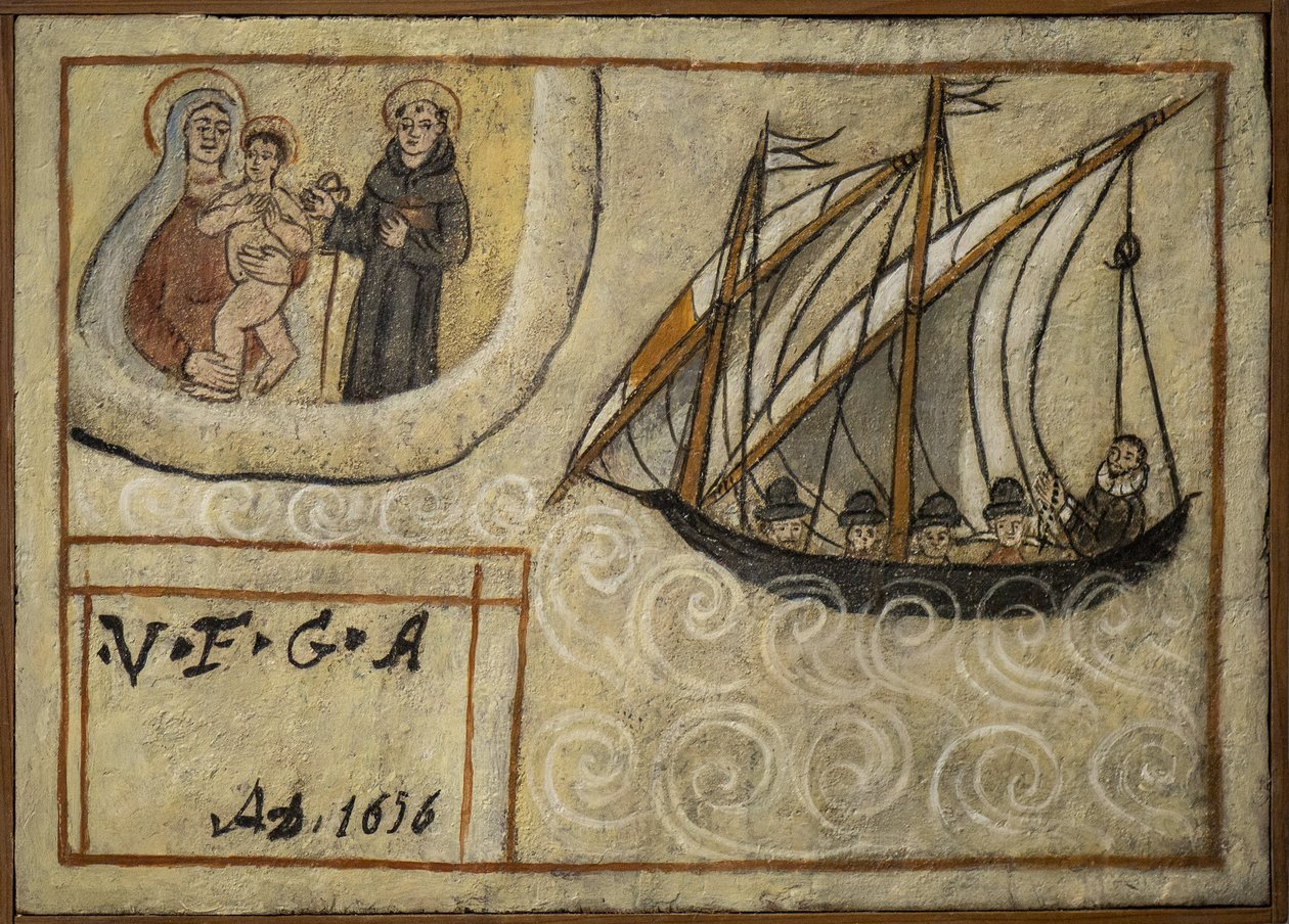 Former voto sailor, popular offer as a pledge of devotion and gratitude of the sailor surviving to the dangers of the sea coming from the Church of Carmine, Torre del Greco, near Naples 19th century Italy by Unknown artist