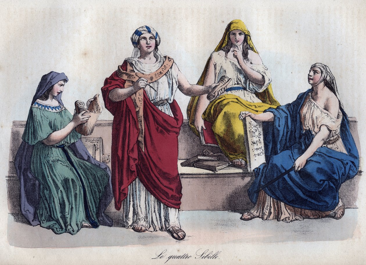 Four Roman Sibyls - engraving from 