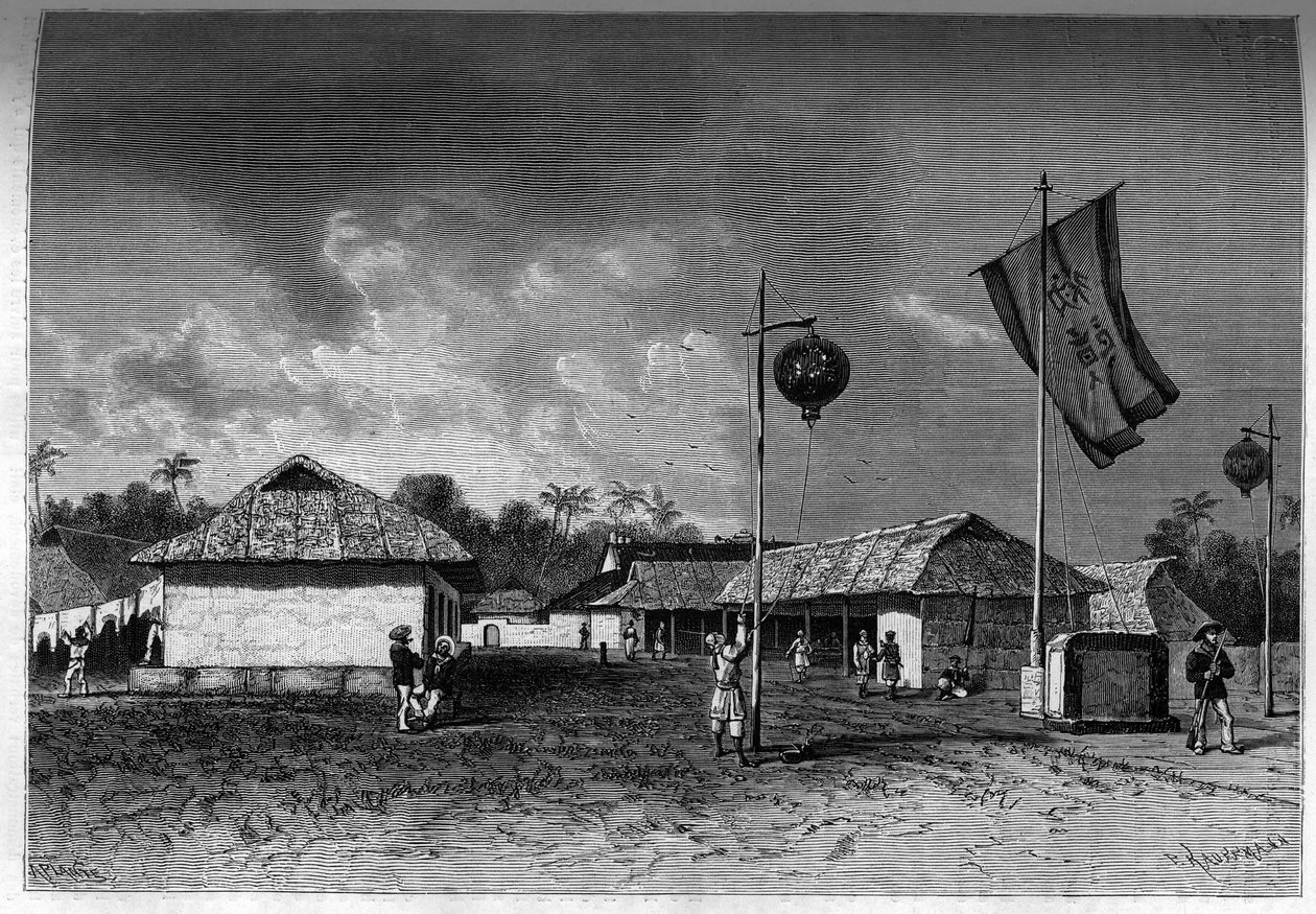 France in Indochina: French Military Post Inside the Citadel of Hue by Unknown artist