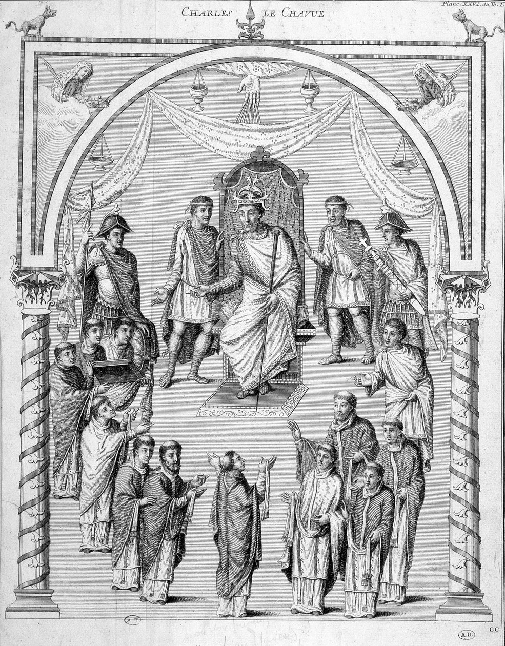 France in the 9th century: Charles II Le Bald (823-877) by Unknown artist