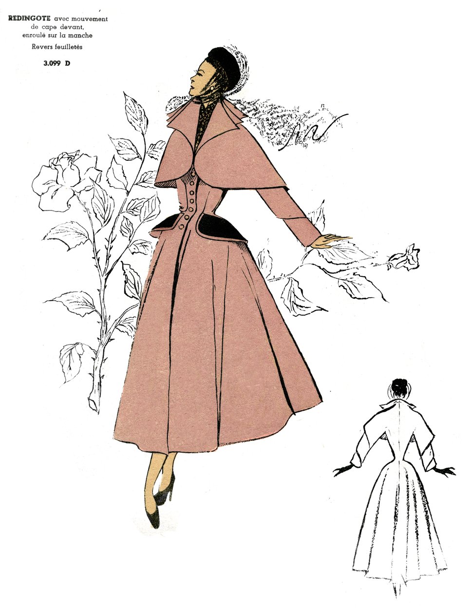French Fashion, Redingote Coat Design by Unknown artist
