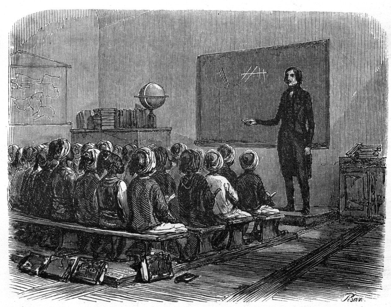 French school in Algeria in 1840. by Unknown artist