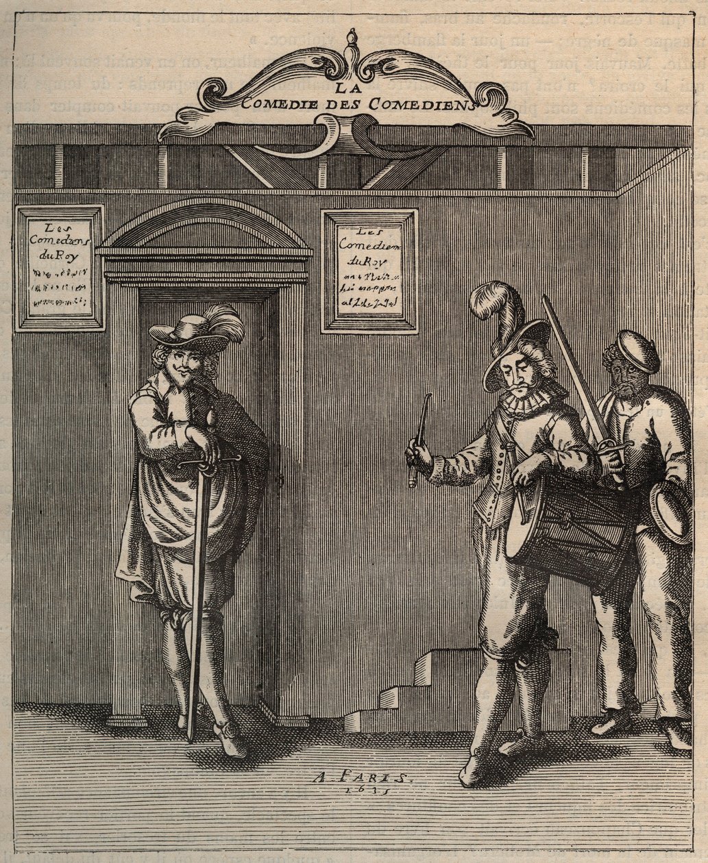 Frontispiece of The Comedy of Comedians, Poem of New Invention by Georges de Scudery, 1635 by Unknown artist