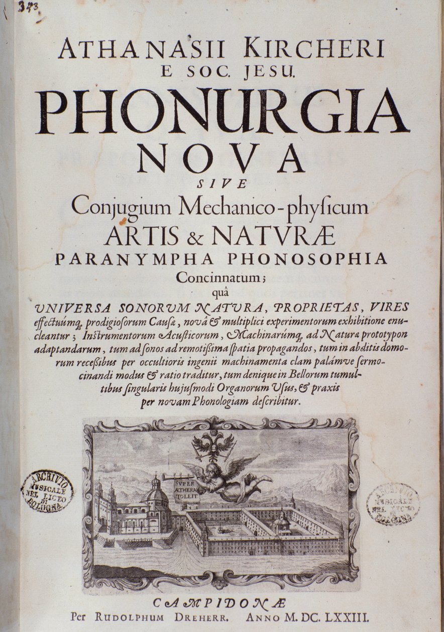 Frontispiece of Phonurgia Nova by Unknown artist