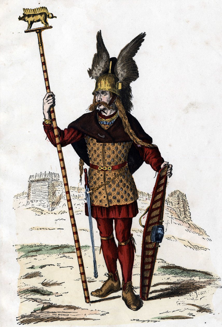 Gallic leader bearing the sign of war - in 
