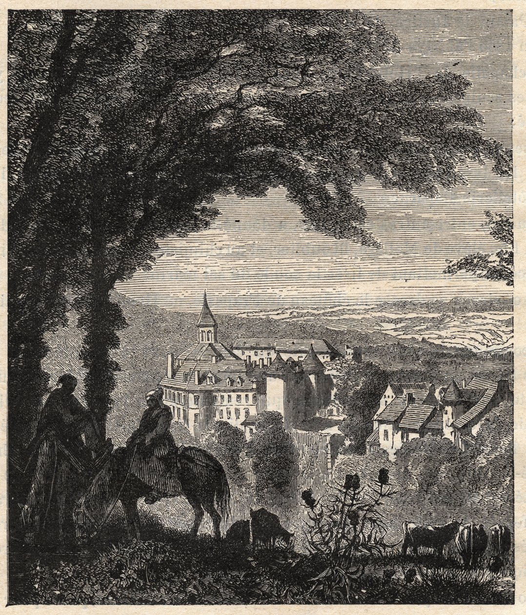 Gargilesse-Dampierre - Indre - France - engraving in 
