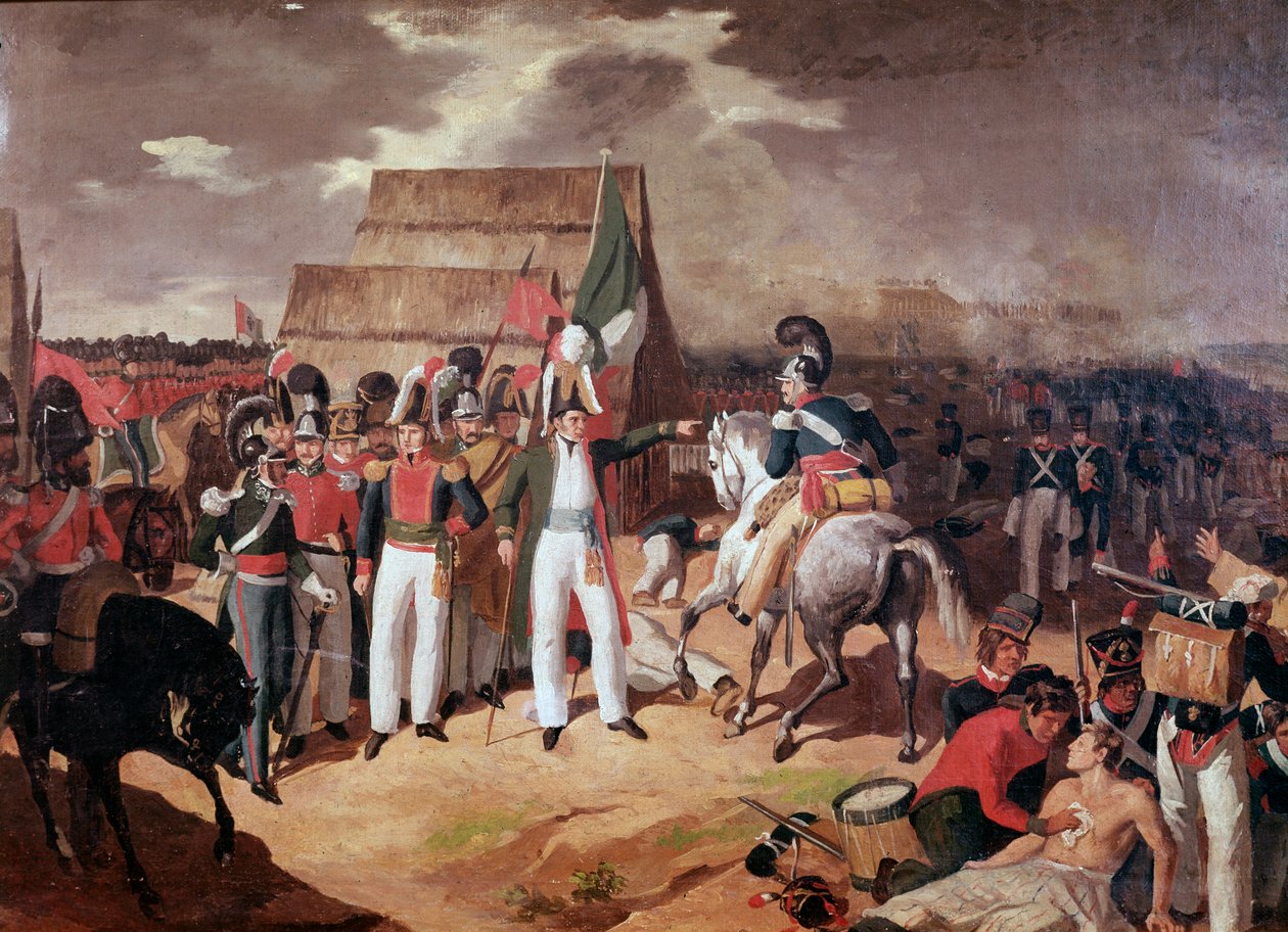 General Antonio Lopez de Santa Anna During the Battle Against the Spanish in Tampico by Unknown artist