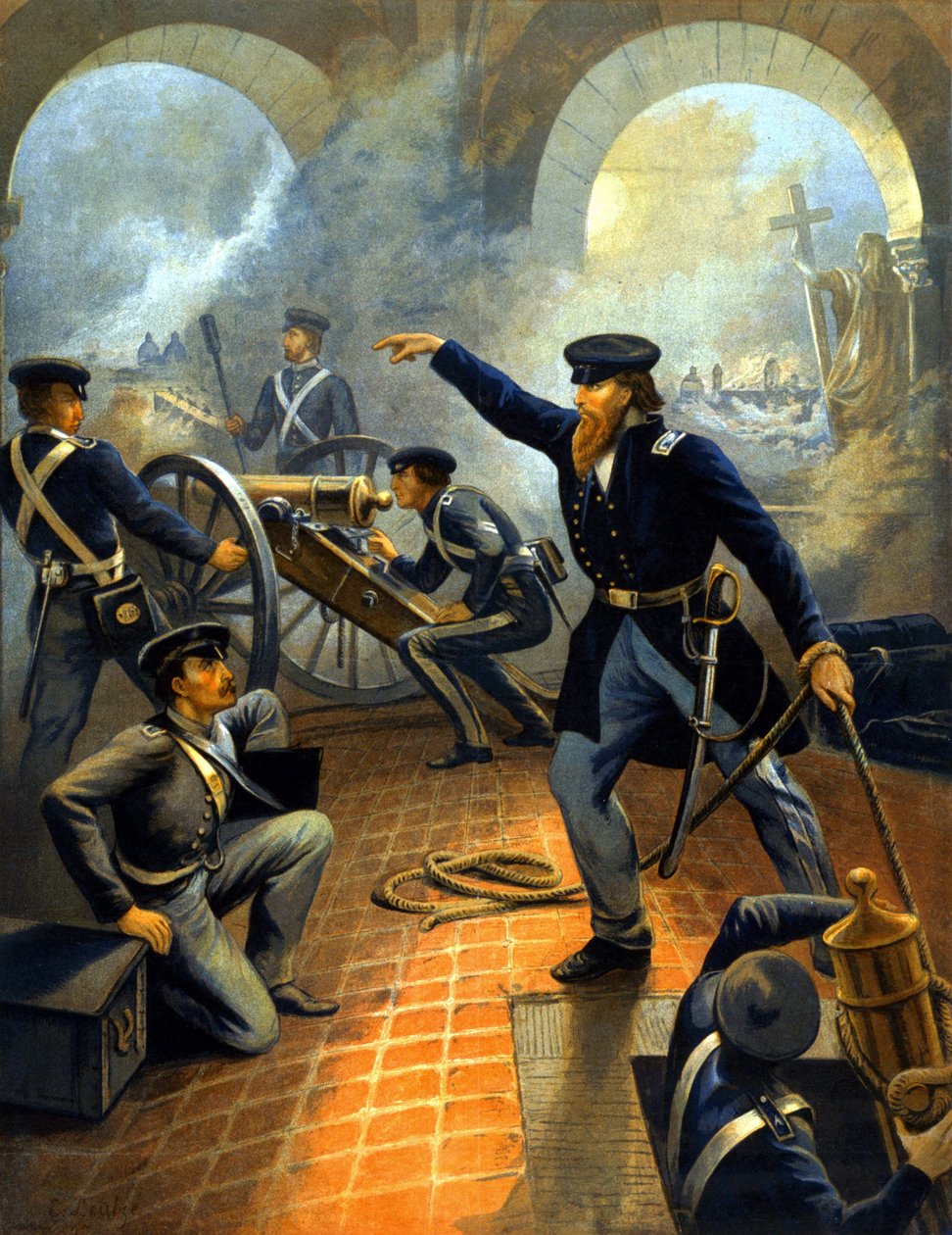 General Grant During the Capitulation of Mexico City (Mexico War: 1845 - 1848) - Engraving Between 1860-1870 by Unknown artist