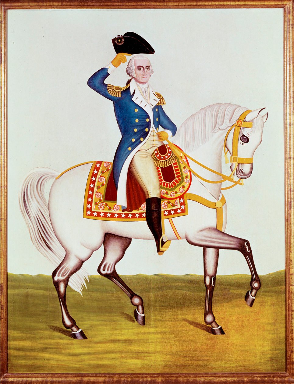General Washington on His White Horse by Unknown Artist