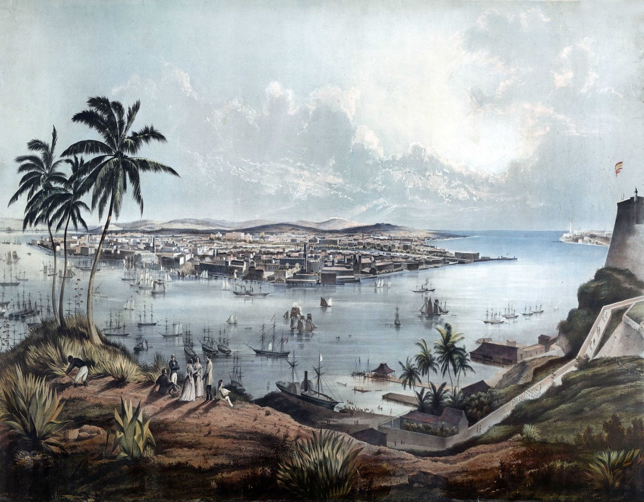 General view of Havana in 1850 by Unknown artist