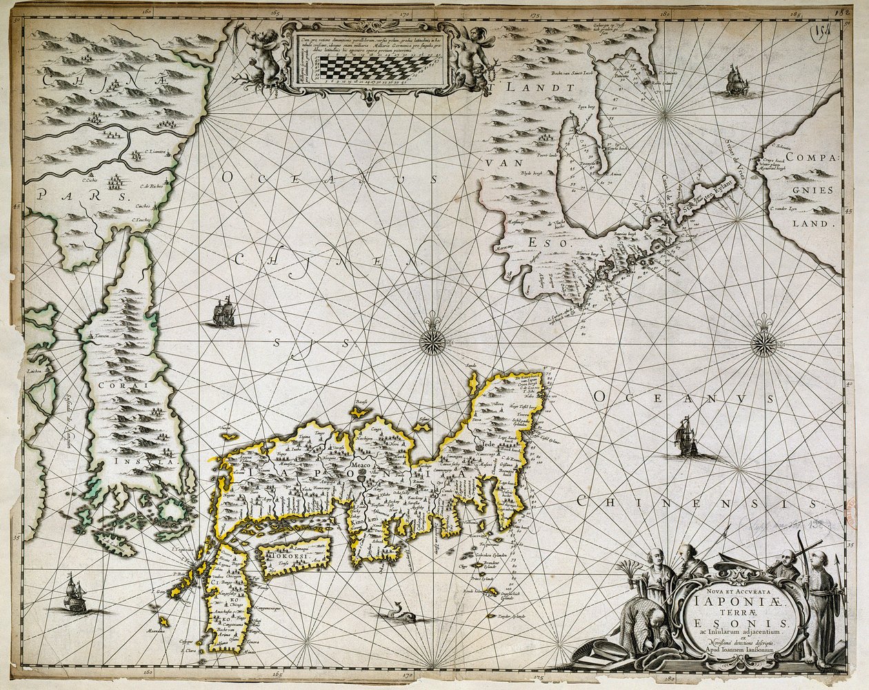Geographic map of Japan, Korea and South China by Unknown artist