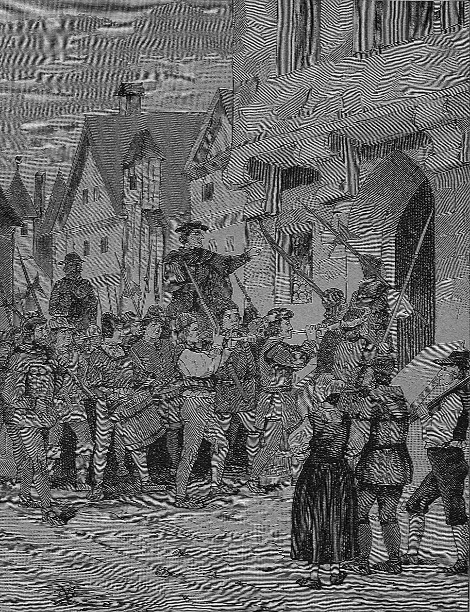 German Peasants War: Orenbach, Farmers, Rotenburg, Bavaria by Unknown artist