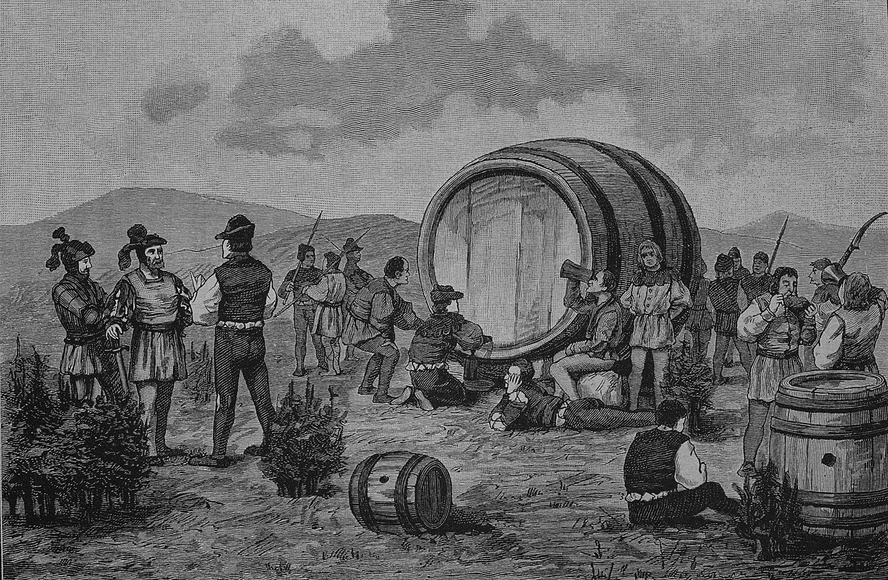 German Peasants War: Peasants Camp on the Junipers with a Large Wine Barrel by Unknown artist