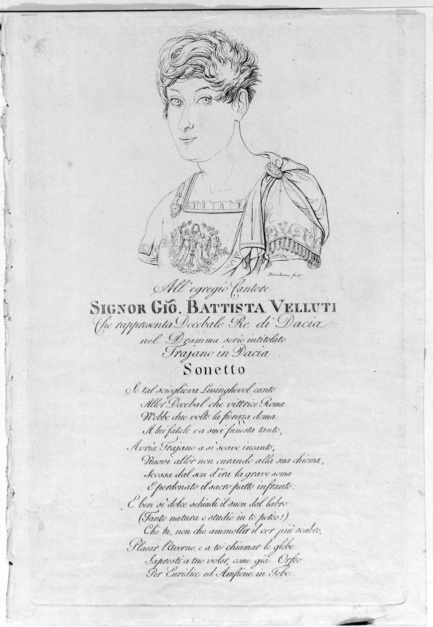 Giovanni Battista Velluti (1781-1861), last opera castrate. by Unknown artist