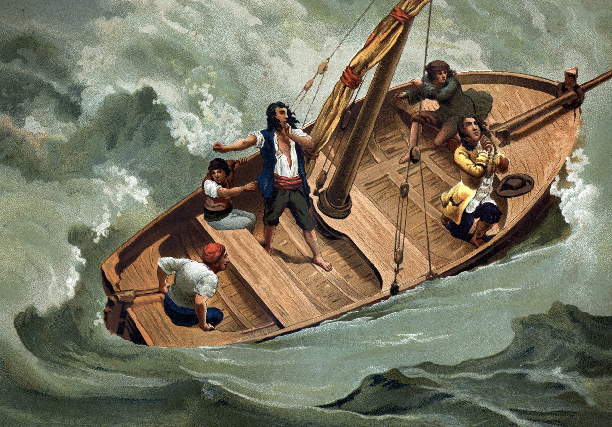 Gottfried Wilhelm von Leibniz (1646-1716), German philosopher and boatmen of the Adriatic. Barcelona 1881 by Unknown artist