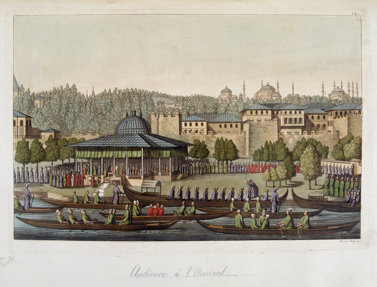 Government of the Ottomans: audience at the Admiral - in 