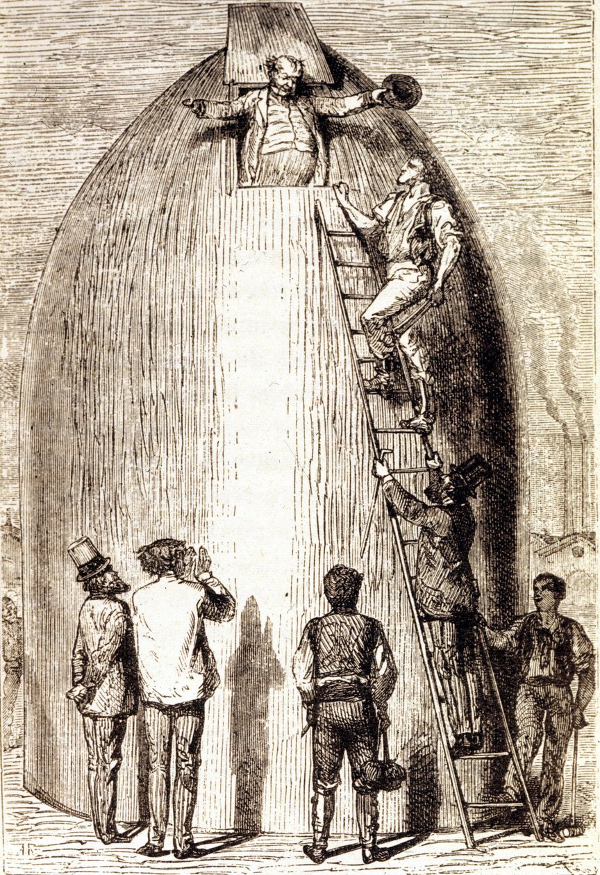 Grav. in “From the Earth to the Moon” by Jules Verne by Unknown artist