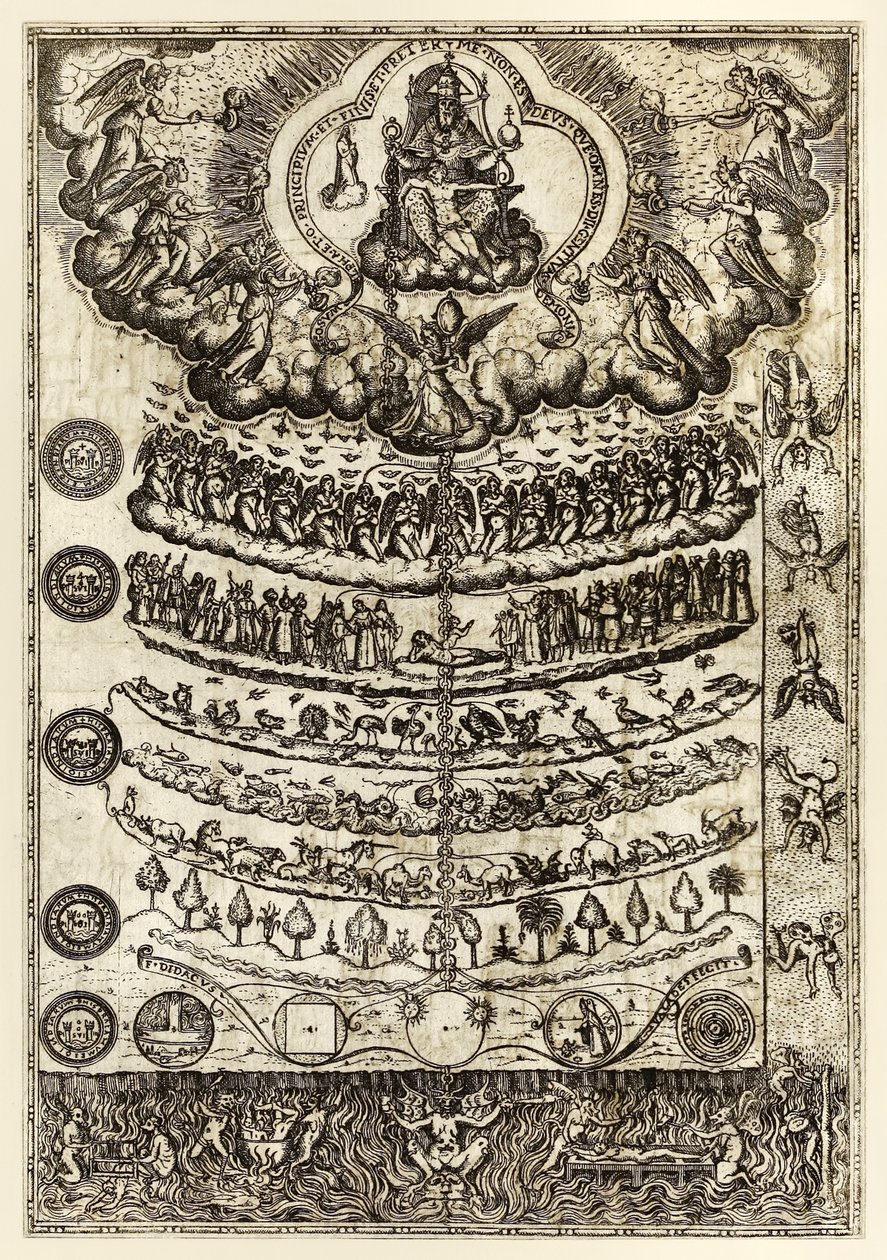Great Chain of Being from Rhetorica Christiana ad concionandi et orandi usum accommodate by Diego Valadés by Unknown artist
