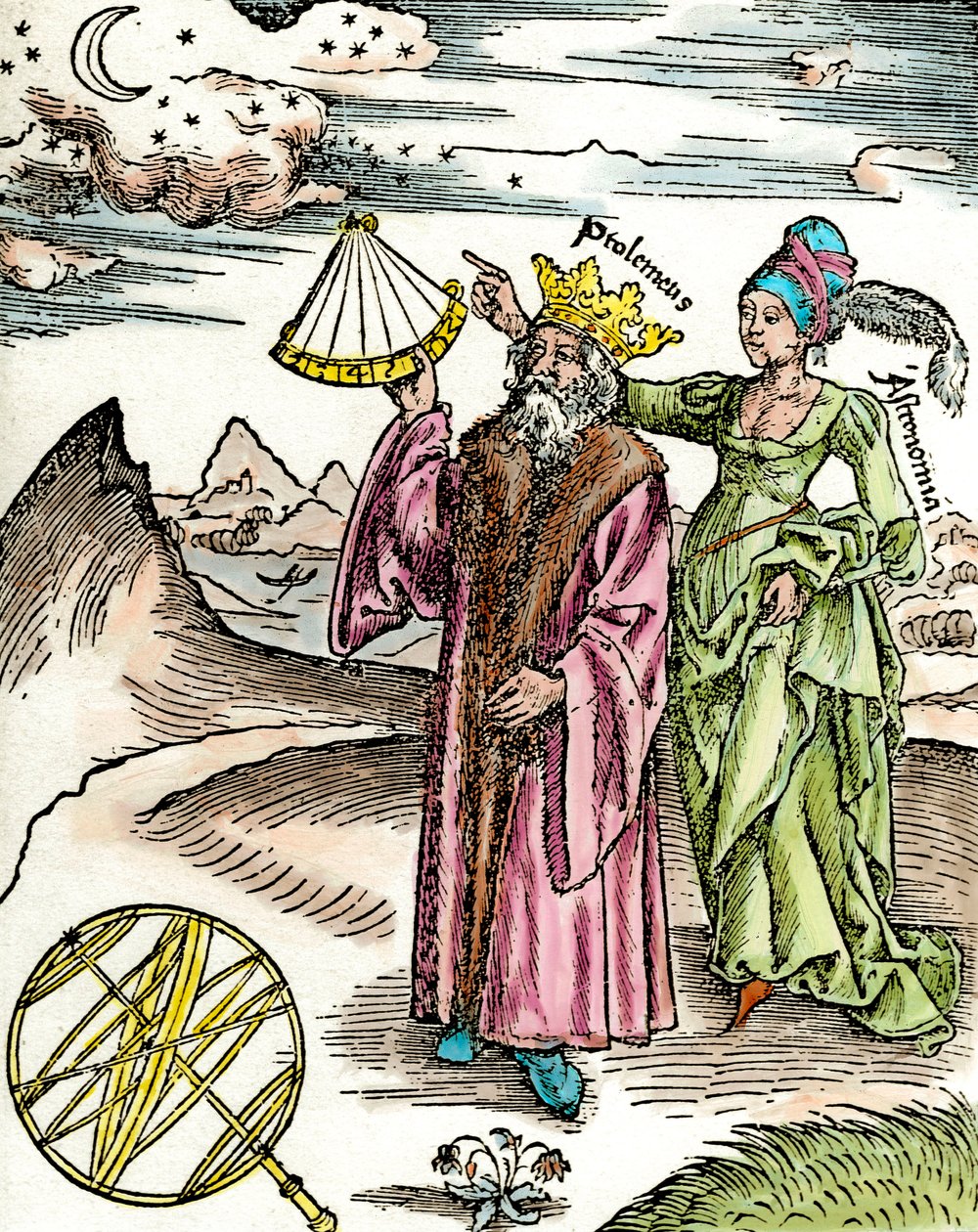 Greek Astronomer Claudius Ptolemaeus Using a Sextant by Unknown artist