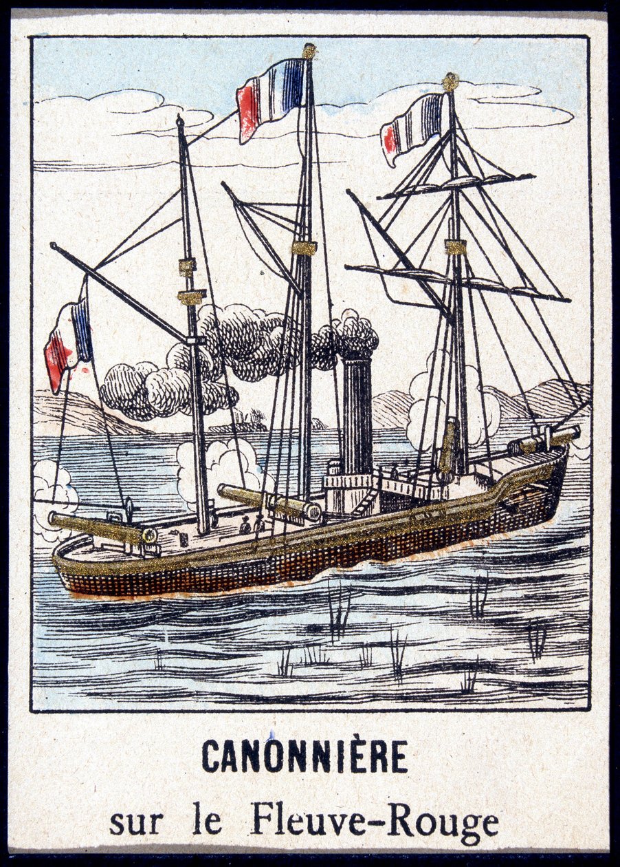 Gun boat on the Red River, late 19th century by Unknown artist