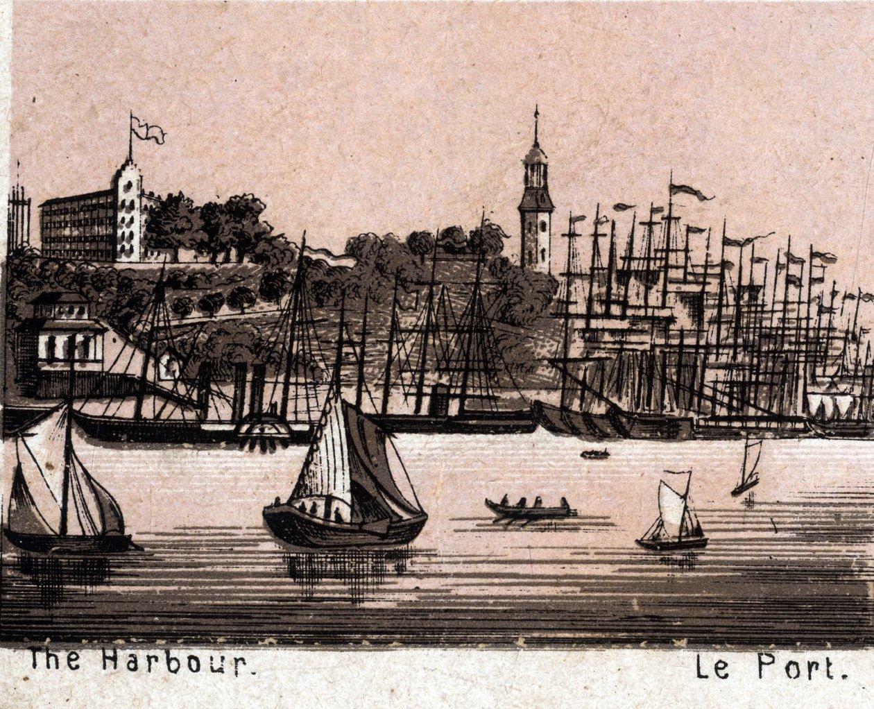 Hamburg, Germany: view of the harbour. The world illustrates 168 views. Undated (end of 19th century) by Unknown artist