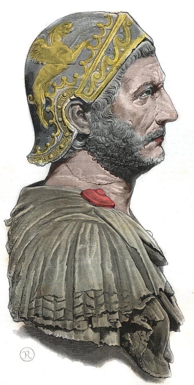 Portrait of Hannibal or Annibal Barca (ca. 247-183 BC), Carthaginian general and statesman by Unknown artist
