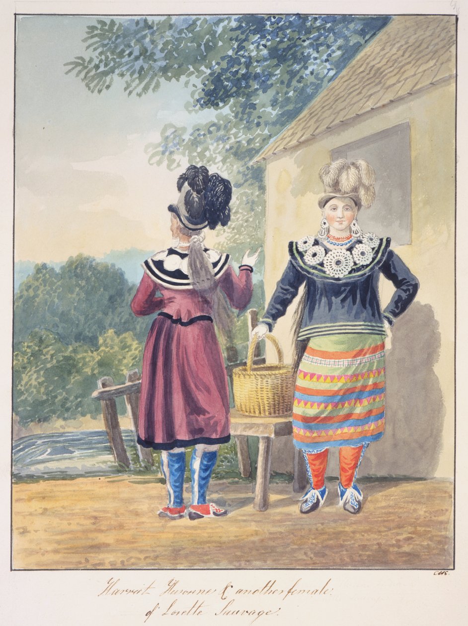 Harriet Huronne & Another Female of Lorette Sauvage, c.1843-50 by Unknown artist