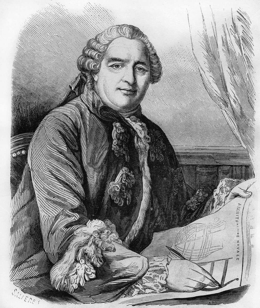 Henri Louis Duhamel du Monceau (1700-1782), French physiologist and agronomist by Unknown artist