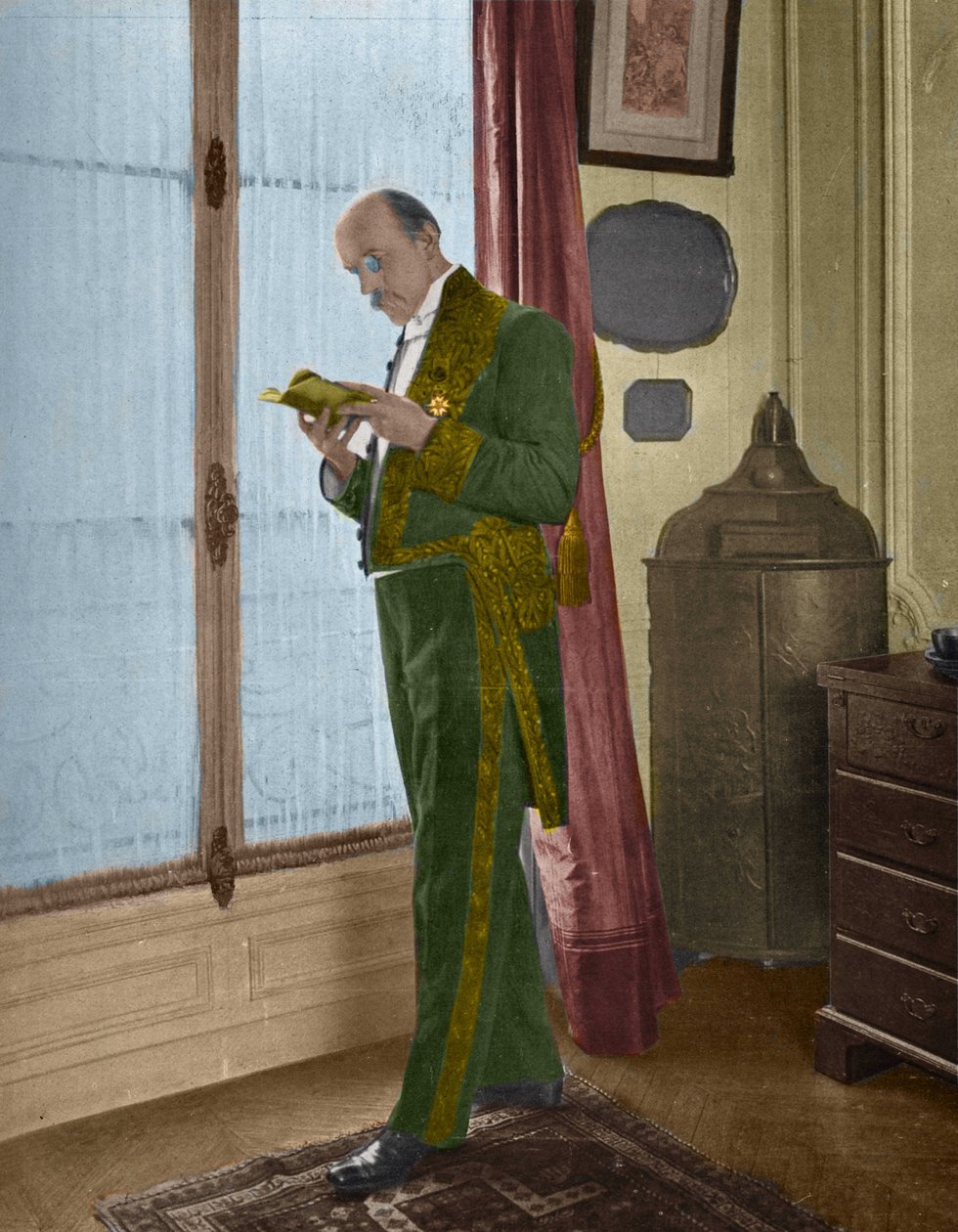 Henri de Regnier (1864-1936), French writer at home before going to the ...