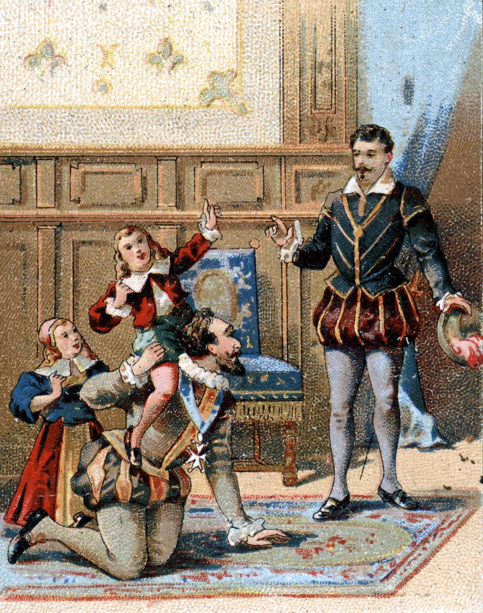 Henry IV King of France (1553-1610) playing with his children by Unknown artist