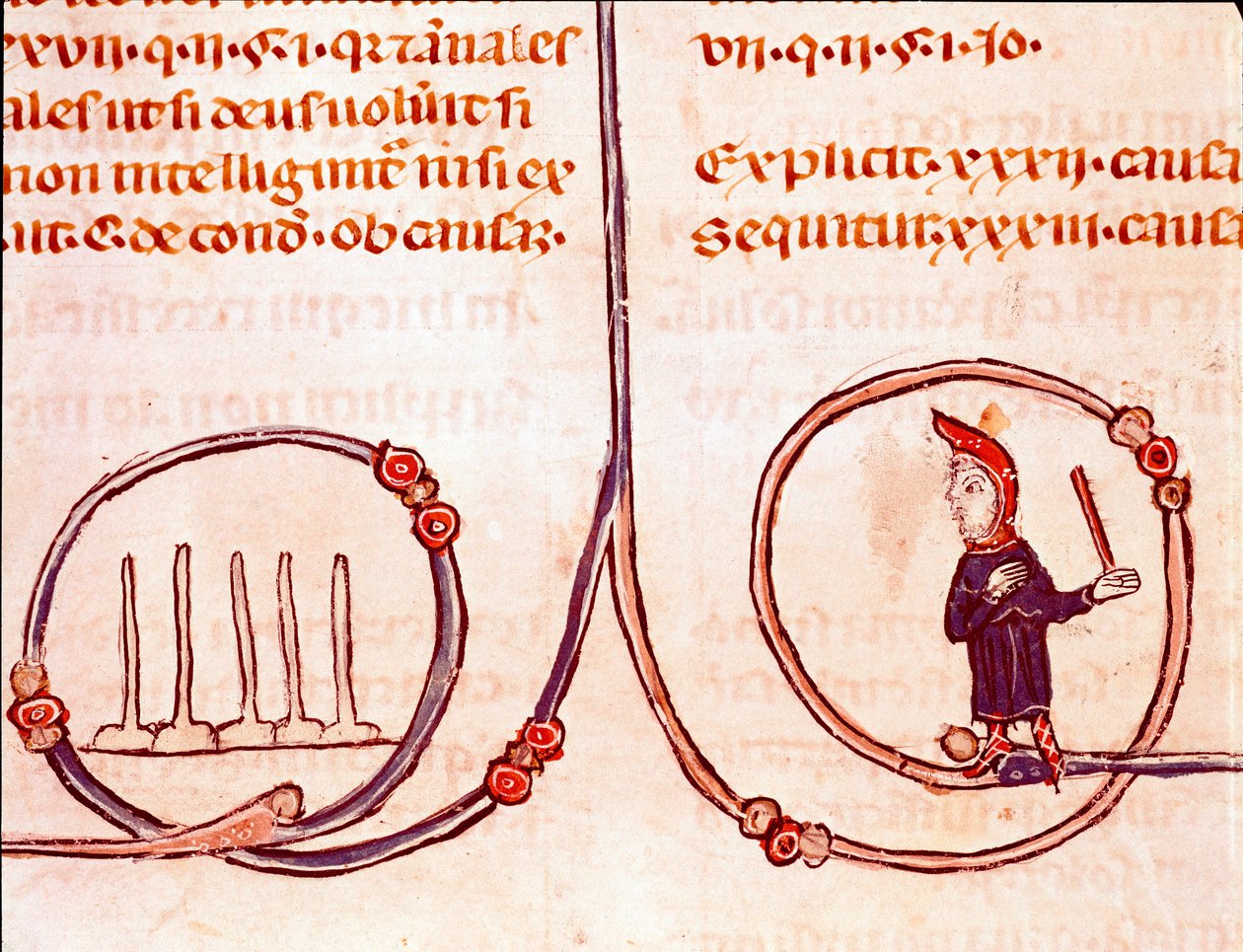 History of Canonical Law: The Game of Bowling. Miniature from 