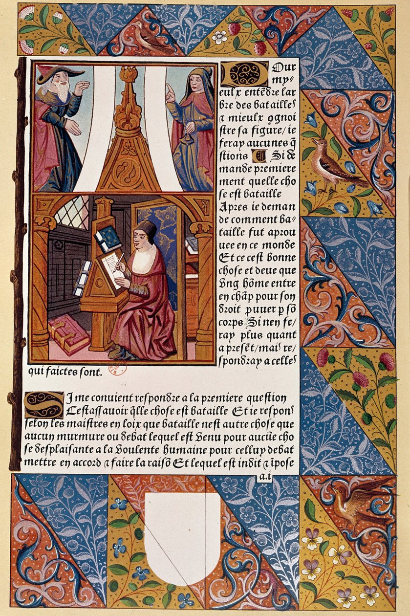 Publisher Antoine Verard Composing His Book by Unknown artist
