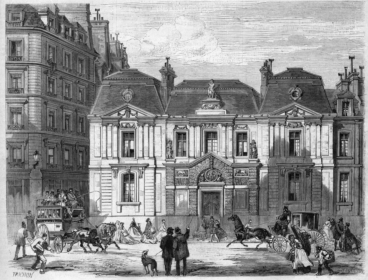 Hotel Carnavalet in the street that was then called Culture Sainte Catherine in Paris today Musee Carnavalet rue de Sevigne in the Marais district by Unknown artist