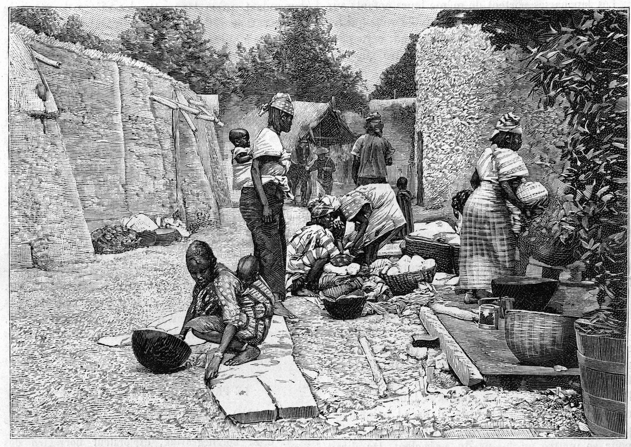 Human Zoo - ethnographic exhibition of West Africa at Champ de Mars (Paris) by Unknown artist