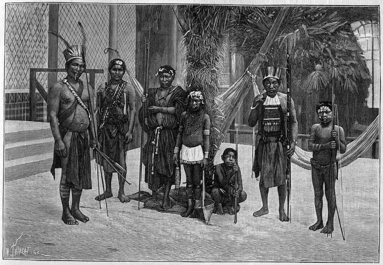 Human Zoo: Caribbean group at the Jardin d