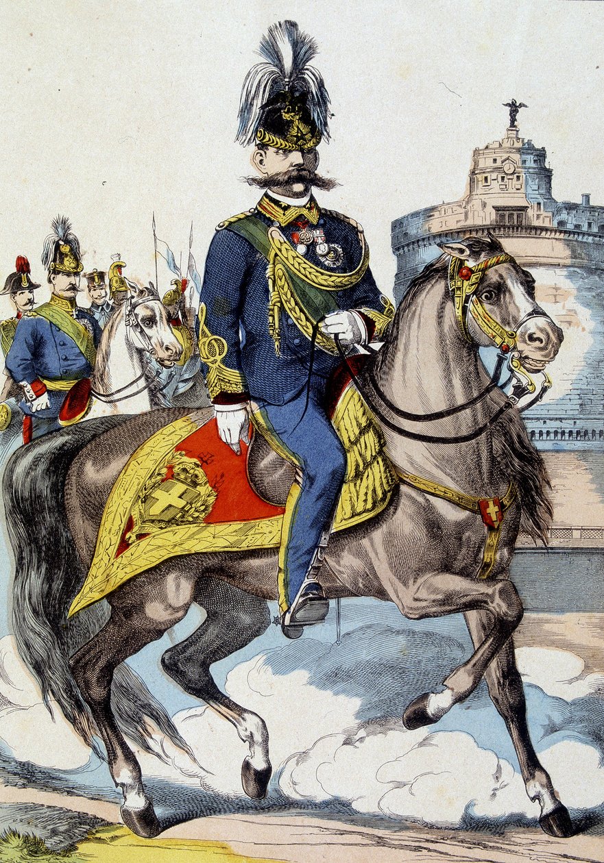 Humbert I on horseback, King of Italy by Unknown artist