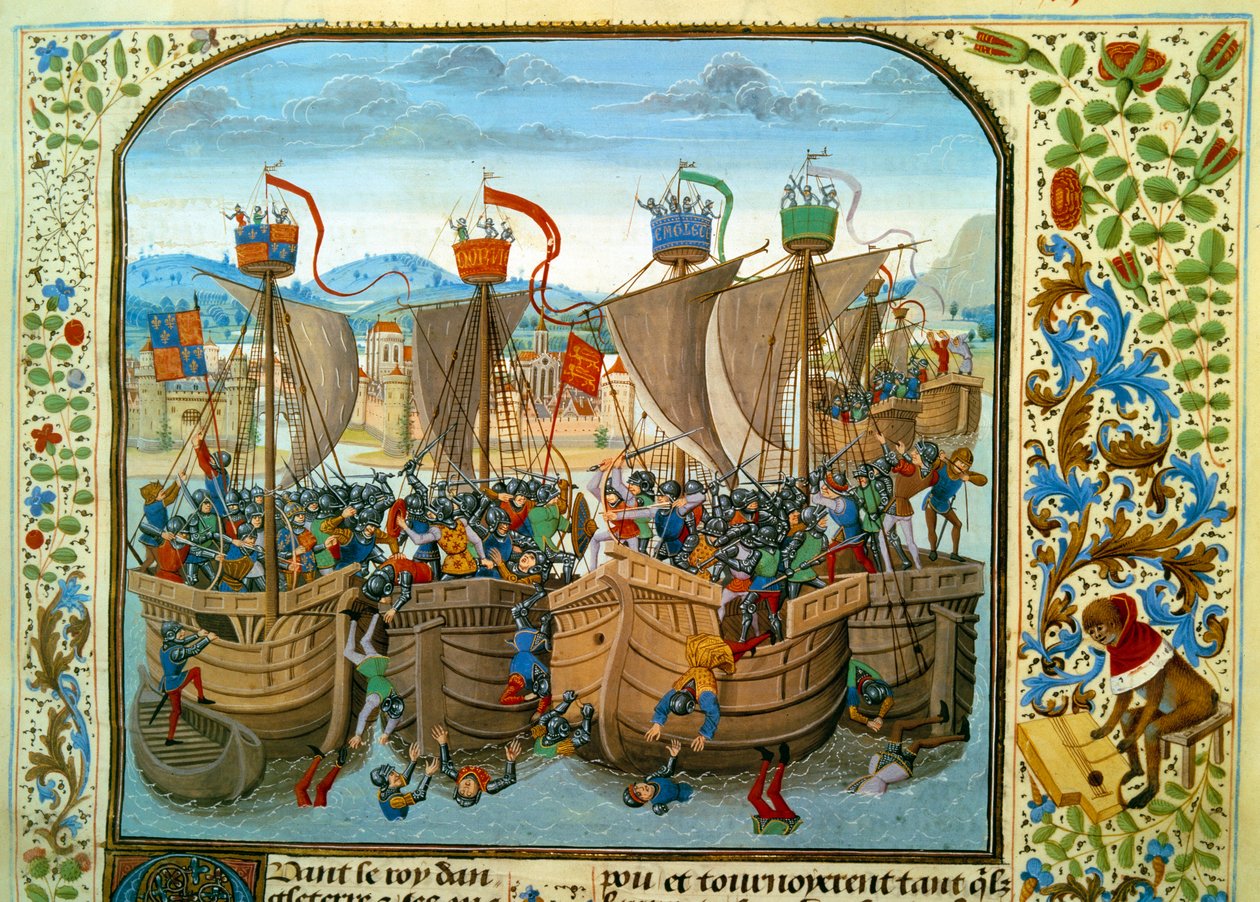 The Naval Battle of the Ecluse, Sluis on 20/06/1340 by Unknown artist