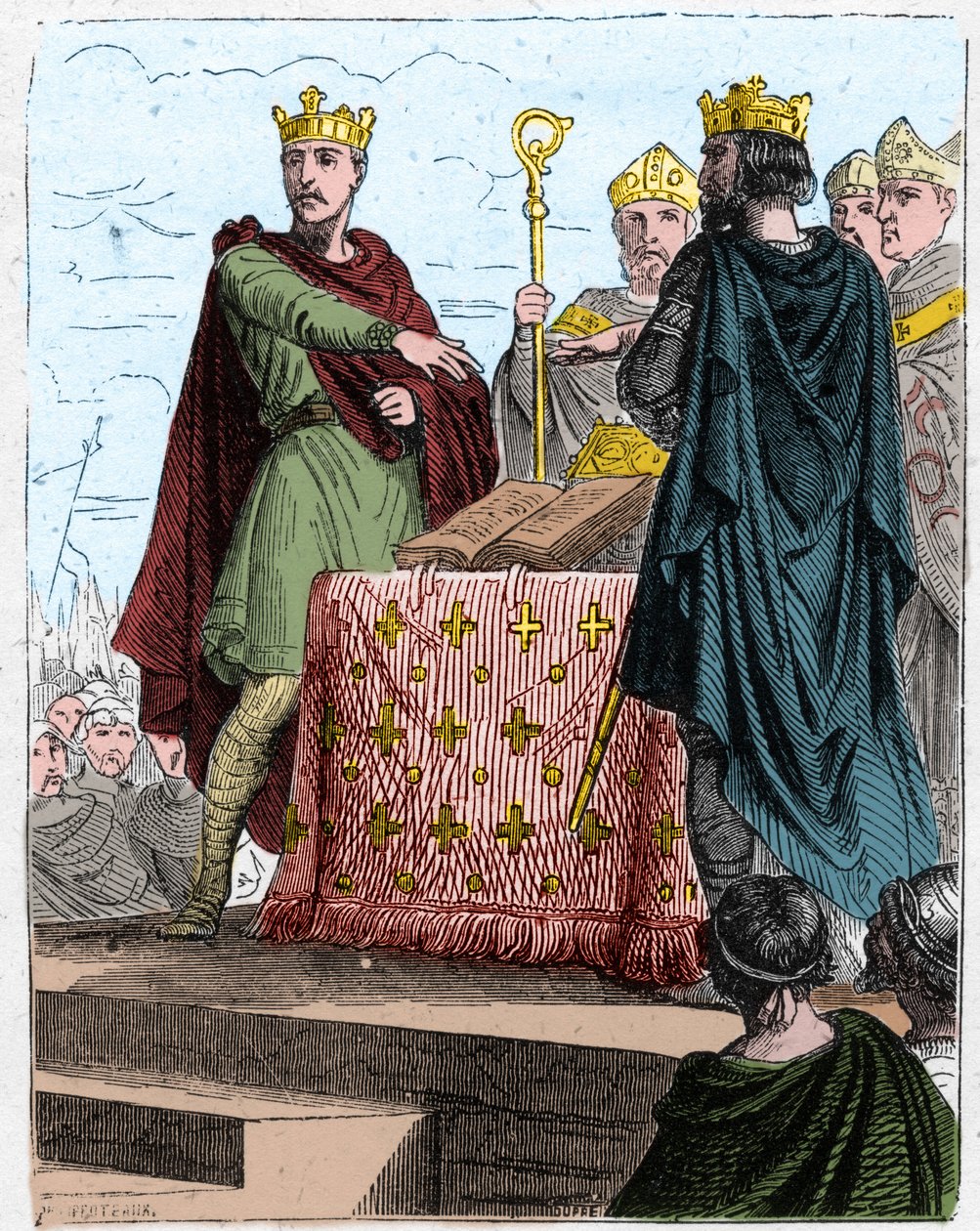 Hundred Years War: Treaty of Bretigny on 8 May 1360, at the castle of Bretigny, between the plenipotentiaries of King Edward III of England and those of Charles, son of King John II of France by Unknown artist