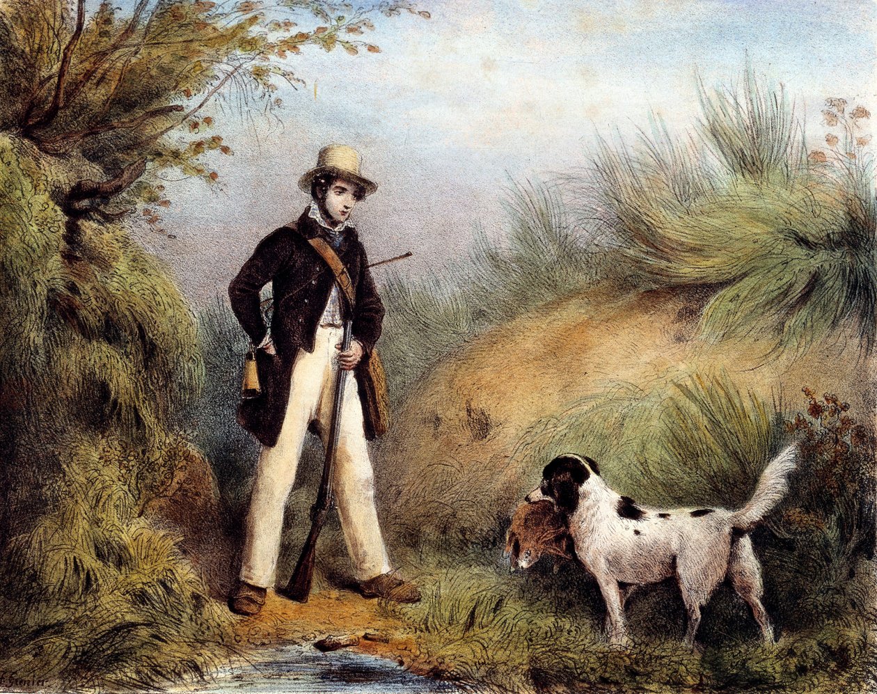 Hunter with His Dog by Unknown artist
