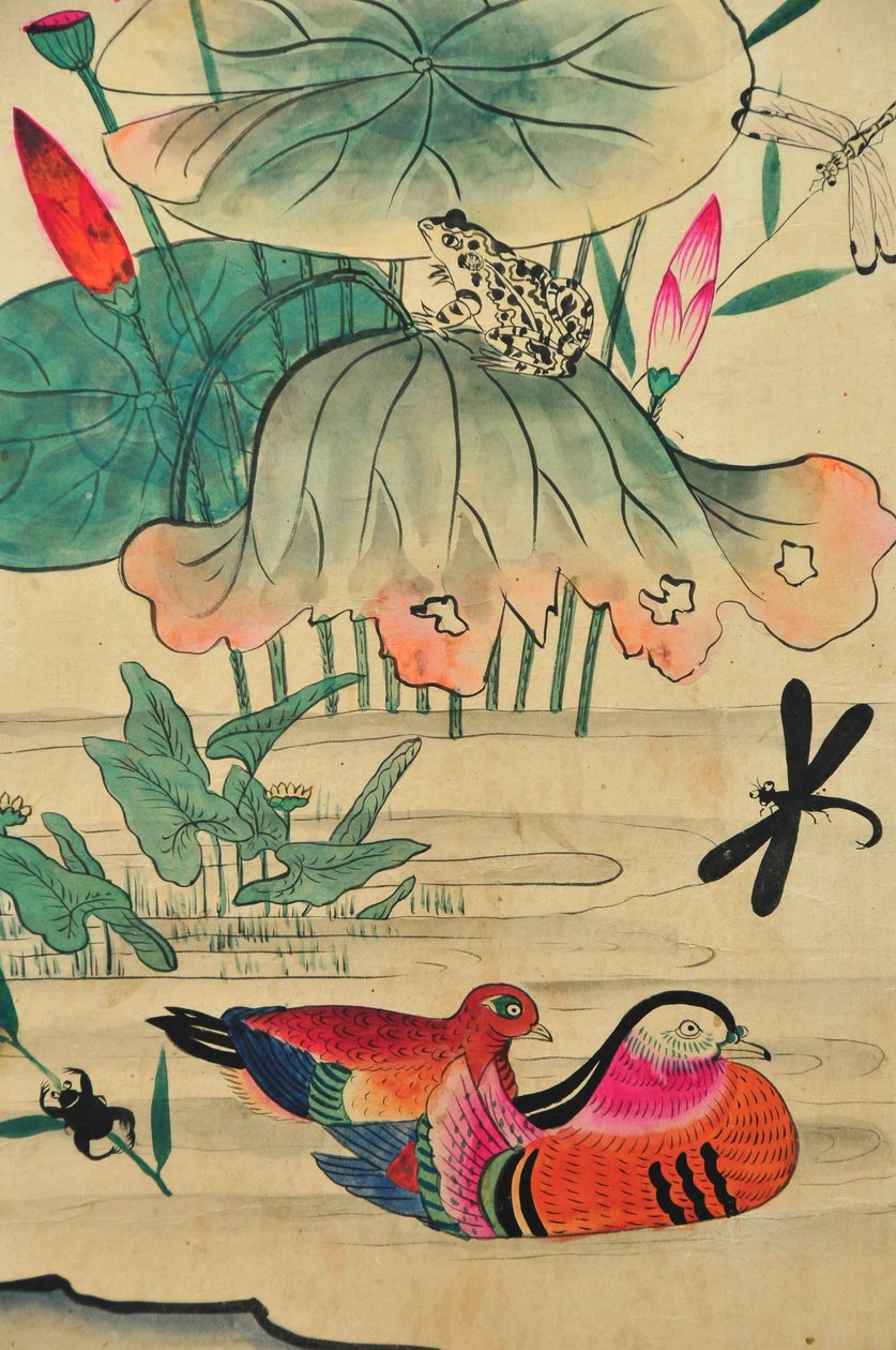 Bird and Flower Painting by Unknown artist