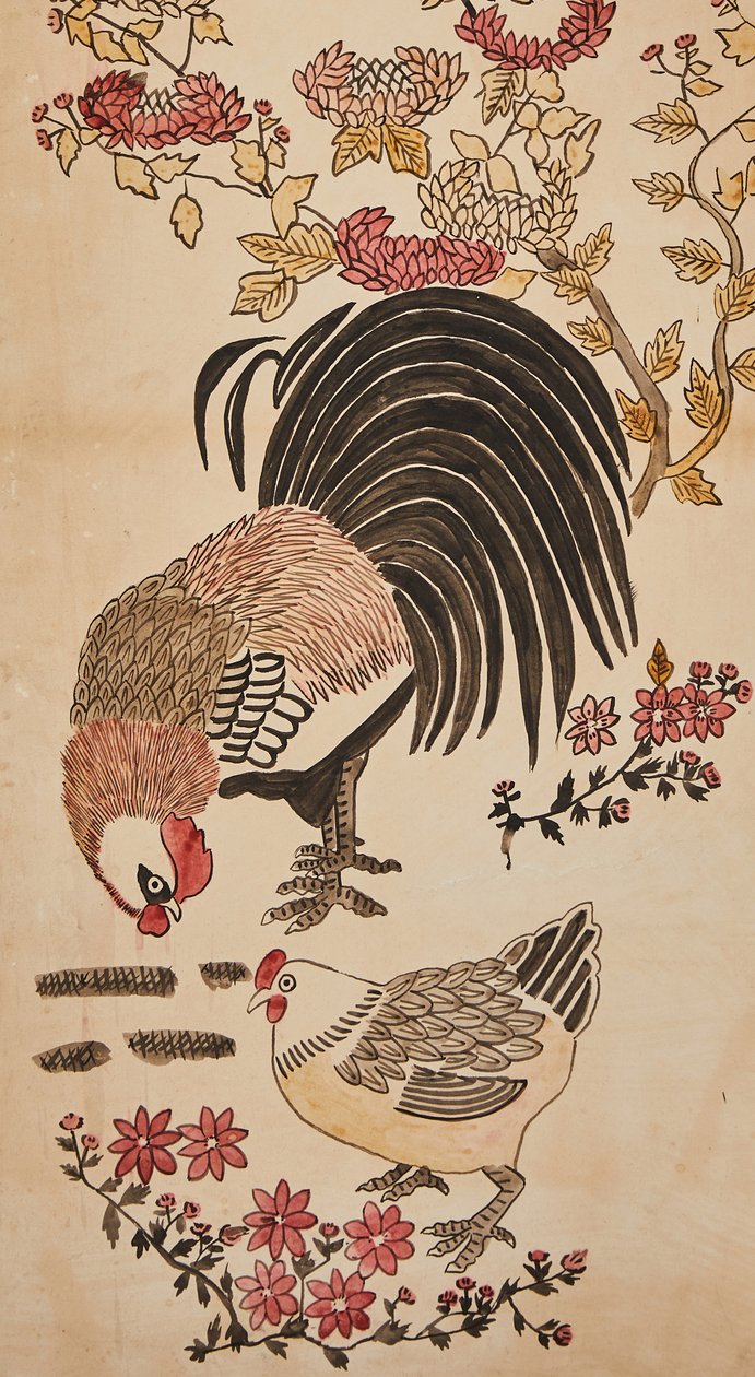 Bird and Flower Painting by Unknown artist