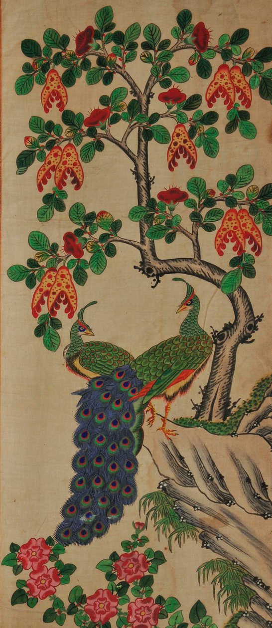 Bird and Flower Painting by Unknown artist