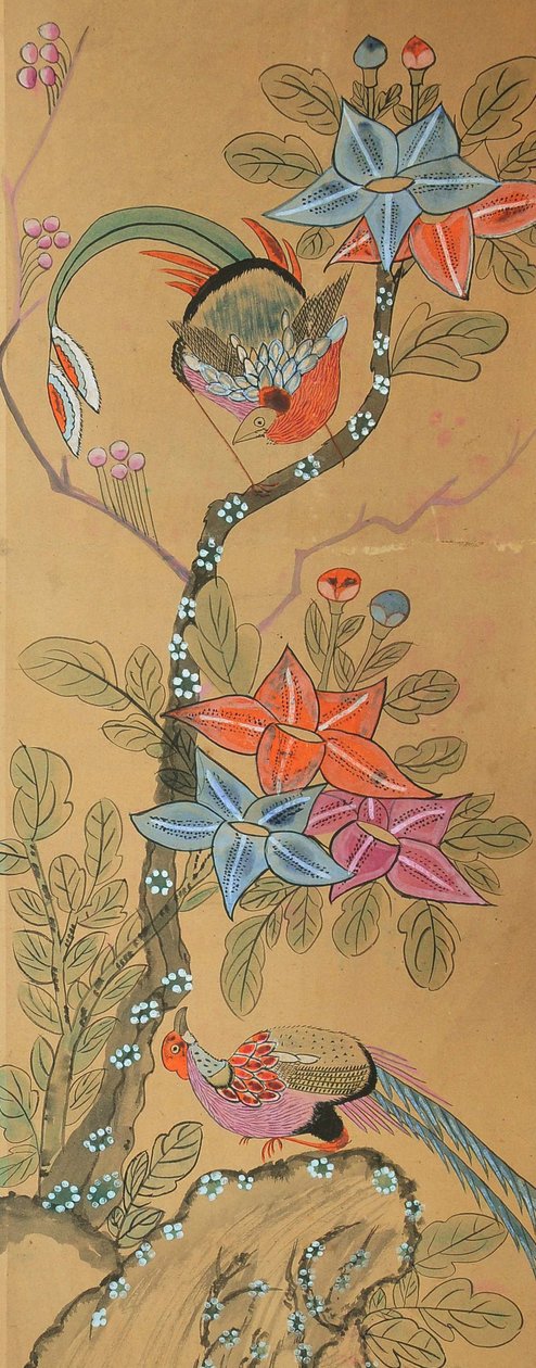 Bird and Flower Painting by Unknown artist