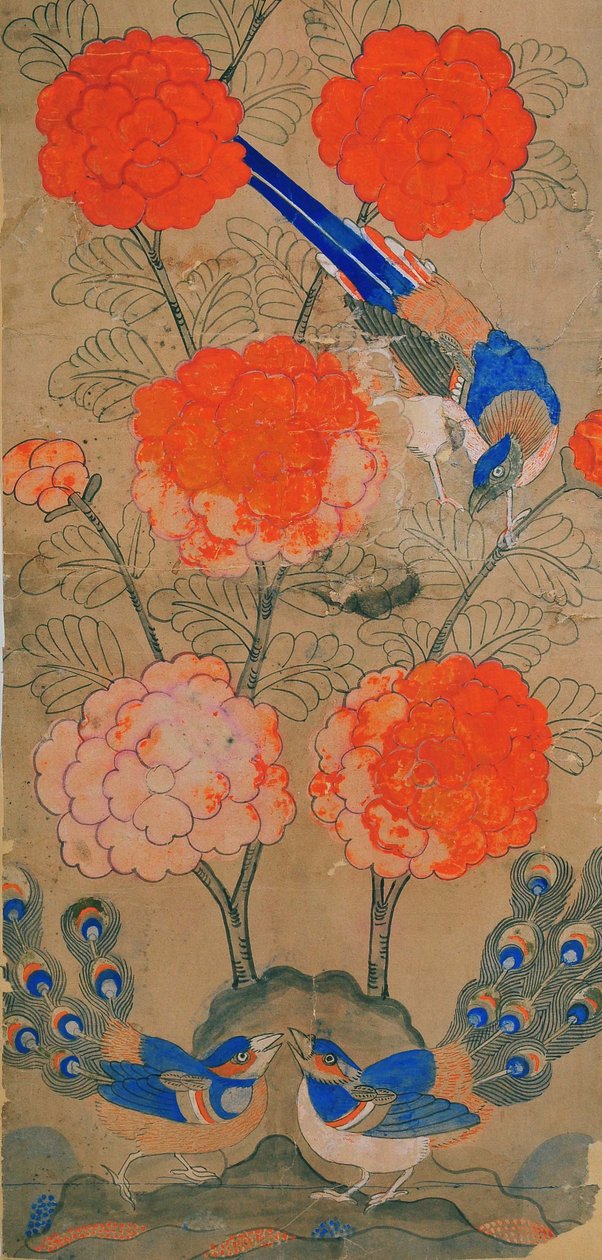 Bird and Flower Painting by Unknown artist