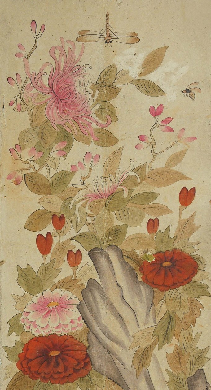 Bird and Flower Painting by Unknown artist