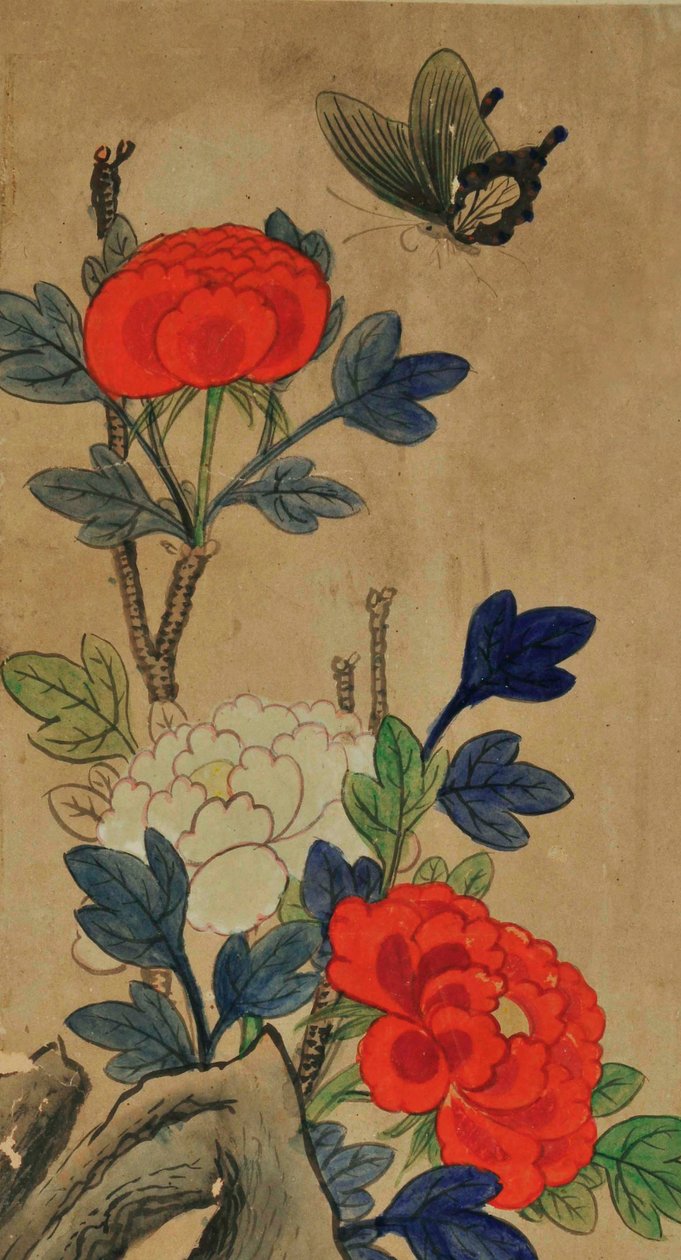 Bird and Flower Painting by Unknown artist