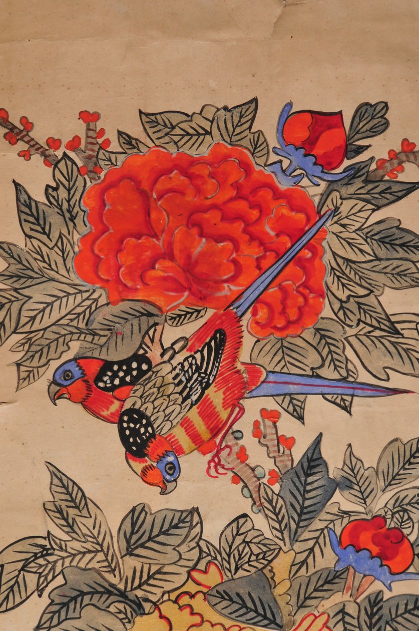 Bird and Flower Painting by Unknown artist