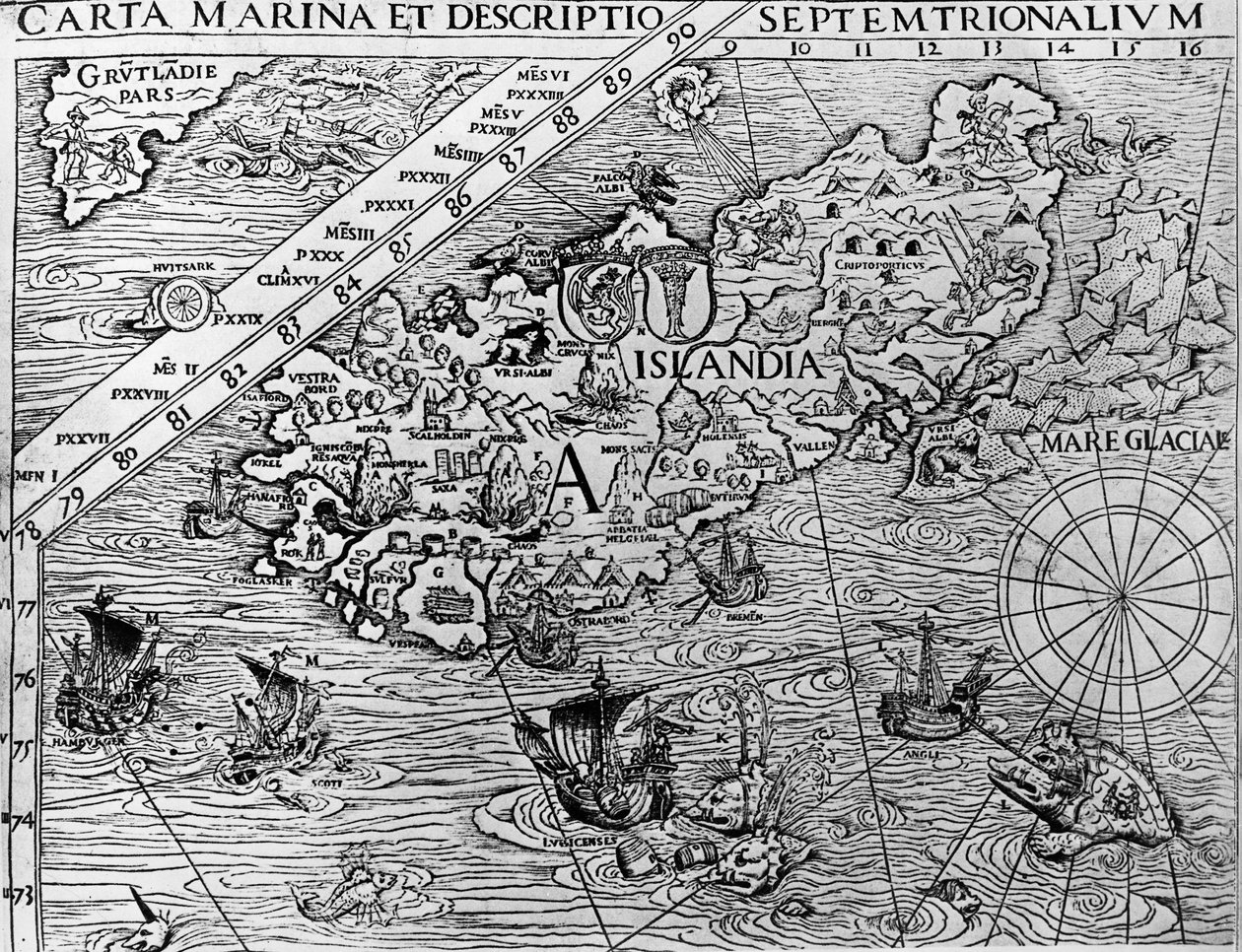 Iceland, circa 1539 (detail) by Unknown artist